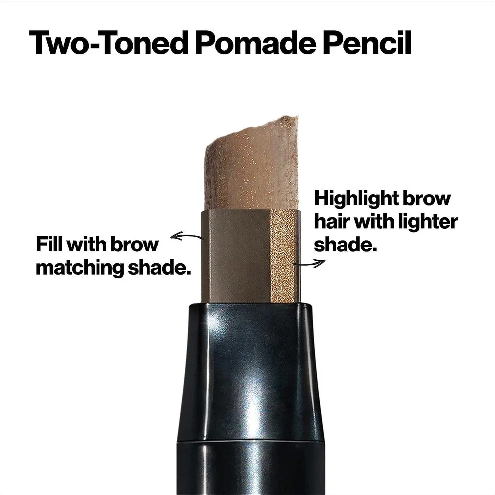 Revlon Colorstay , Eyebrow Pencil & Brow Highlighter, Medium Brown, 0.038
